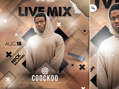 DJ Live Mix Night Flyer