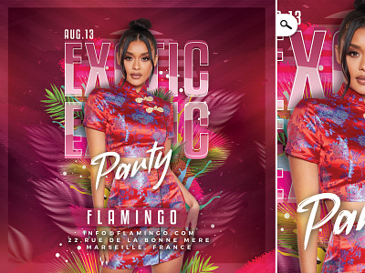 Exotic Club Night Flyer asia bash club cover dj eve evening event exotic fashion female flyer mix music night party print session template themed