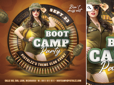 Boot Camp Army Themed Flyer