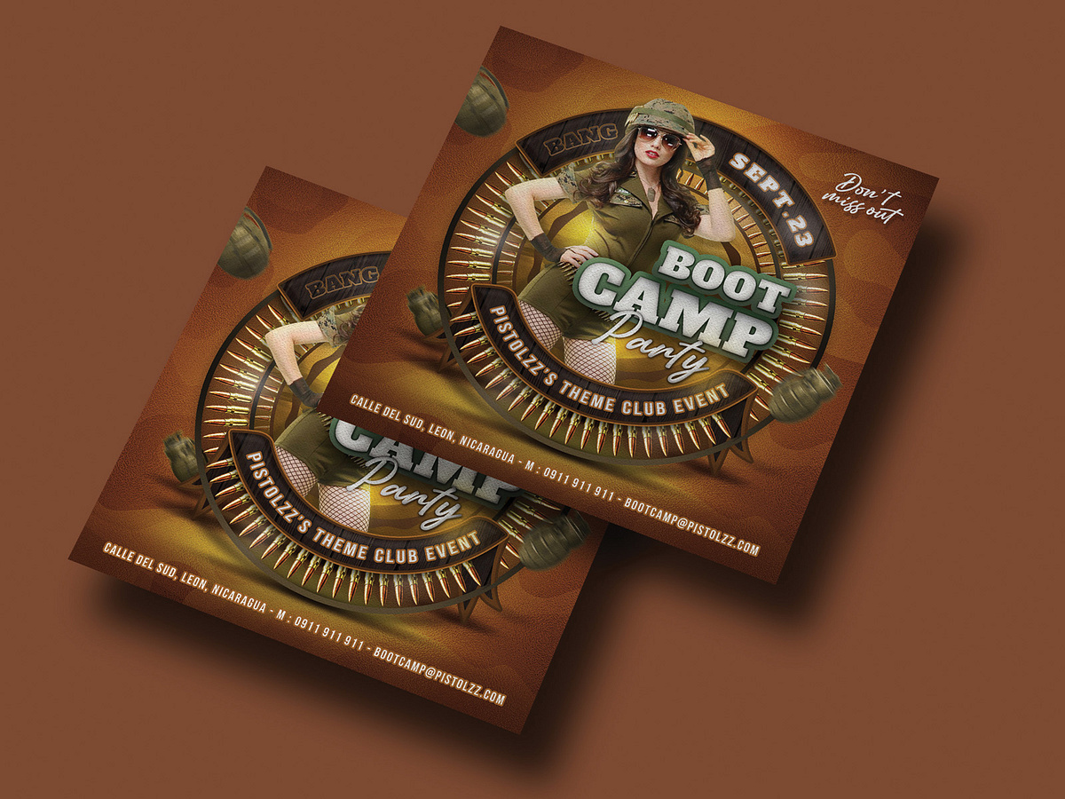 Boot Camp Army Themed Flyer by n2n44 on Dribbble
