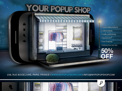 Pop Up Store Flyer advertising buyers fashion popup store