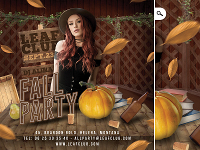 Fall Party Flyer rural season usa