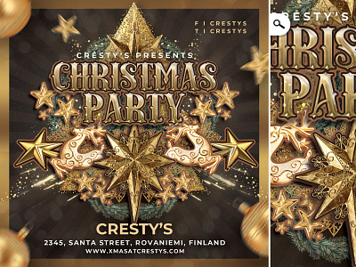 Classy Christmas Night Flyer celebration themed