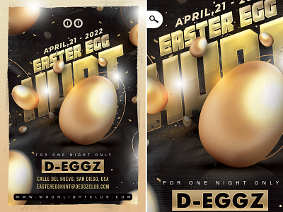 Easter Egg Hunt Classy Party Flyer celebration classy club dj easter egg eve evening event flyer hunt music night party print religion special template theme themed