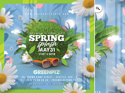 Spring Season Party Flyer break music