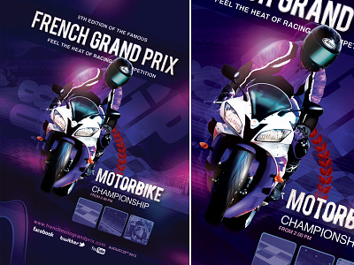 French Grand Prix championship circuit competition driver event finish flag french grand prix lap mechanics moto motorbike poster race racer racing sport