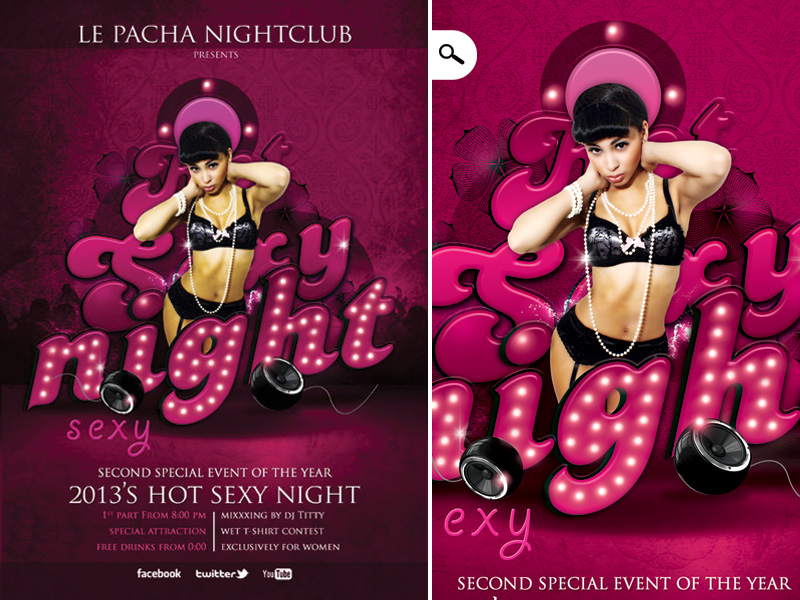 Flyer Hot Sexy Night Club by n2n44 on Dribbble