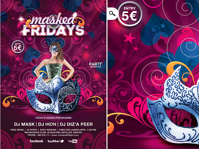Flyer Masked Fridays Party