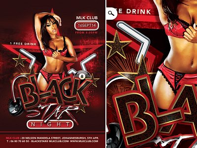 Black Star Special Night Party african african american black club dj drink entertainment eve evening event flyer night party sexy speaker special night star theme themed