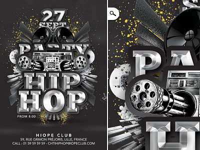 Hip Hop Special Party club dj dubstep eve event flyer hip hop hiphop music night party print radio rap rn b sound speaker template theme themed