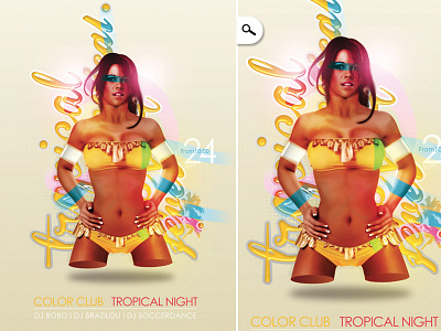 Tropical Night club cocktail colorful dj drink flyer island mixing night sexy summer tropical