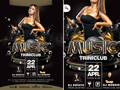 Club Flyer Music celebration classy club dj drink electro eve evening event flyer gold house mix music night party print sound special evening