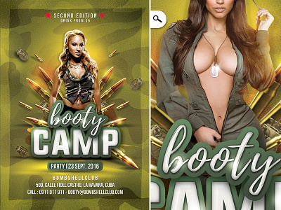 Booty Camp 2e army boot camp booty camp club costume dj night nightclub party themed