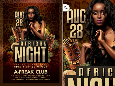 African Night african afro american black club dj exotic mask night sexy sound tiki tropical