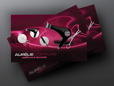 Aurelie Coiffure Card aesthetic beauty beauty salon business card card entrepreneur hair hair dresser hair shop name card salon woman