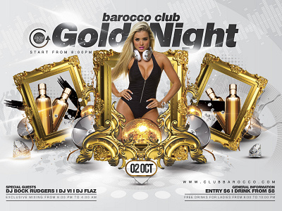 Club Classy Night Nov16 celebration classy club dj flyer futuristic gold mixing party sound speaker template