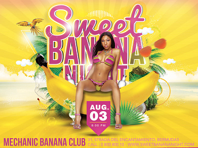 Banana Night Party banana club cocktail dj eve music night party pool sea sound summer