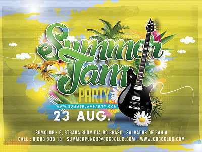 Summer Jam Party club concert dj exotic holidays jam music party spring summer tropical