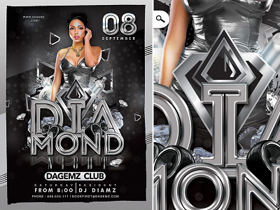 Diamond Party club diamond dj eve gems mixing music drinks night party special event