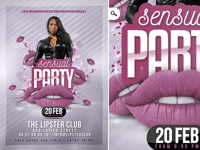 Sensual Party bar club dj eve evening flyer glamorous meeting night party sensual sexy