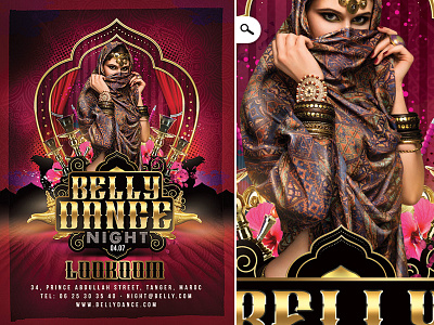 Oriental Belly Dance Night Flyer arabian nights arabic bellydance dance flyer music night orient oriental show template