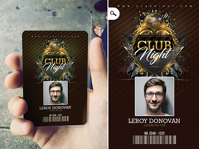 Id Card Barocco Club Badge access badge club control corporate entry exposition fair id identity party security