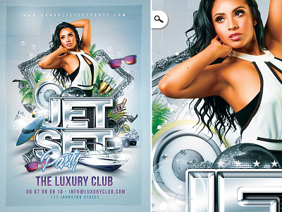 Jet Set Party Flyer Ref classy club dj drinks flyer high society jet set luxury night party print vip