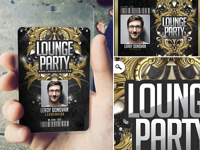 Id Card Lounge Club Badge access badge card club corporate design id identity party salon security staff