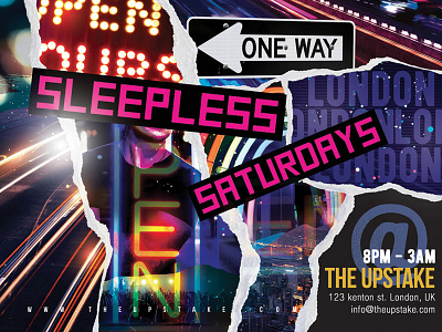 Club Party Night Flyer city club dj event flyer mix night party saturdays sleepless template urban