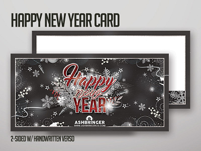 Happy New Year Card business card ceelbration club correspondence countdown happy new year new year nye party personal wish