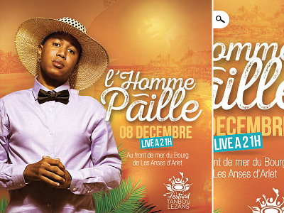 Flyer Homme Paille art concert culture dj fest festival flyer live mix music poster west indies