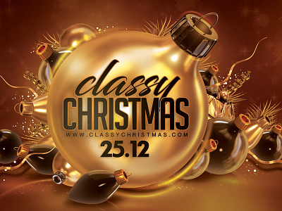 Classy Christmas Party Flyer boxing day celebration christmas classy club flyer holidays night party santa claus template xmas