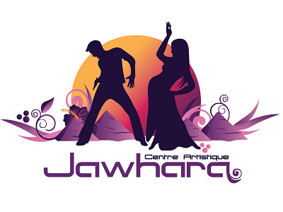 Jawhara artistic center's logo arabic belly bellydance bellydancing bollywood culture dance dancing music oriental school teachning