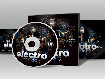 Electro night concert or event Bundle album anthology bundle cd artwork concert dj dvd case electro event flyer night ticket