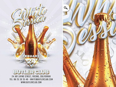 White Session Party club dj drink eve event flyer music night party session template white