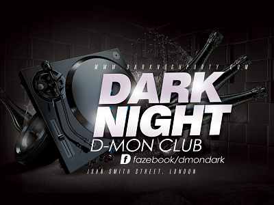 Black Night Party Flyer battle black club dj drink event flyer mixing nigth party sound template