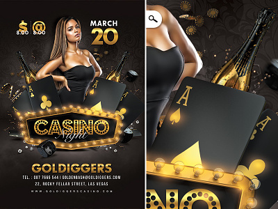 Casino Flyer designs, themes, templates and downloadable graphic elements  on Dribbble
