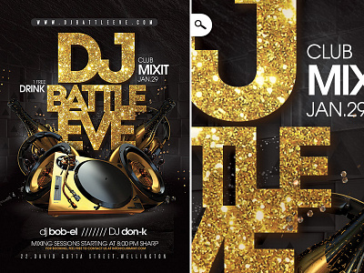 Dj Battle Night Flyer battle club dj eve event flyer mix music night party sound template