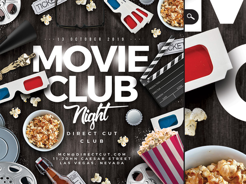 Movie Club Night Flyer by n2n44 on Dribbble