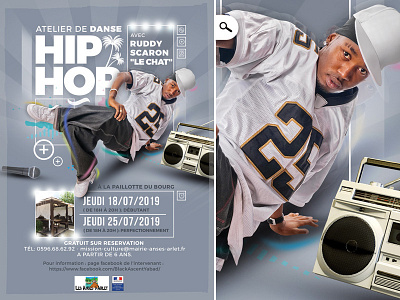 Atelier Hiphop Anses artist boombox breakdance dance flyer hip hop hiphop music performer rap west indies workshop