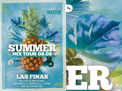 Summer Mix Tour Flyer club dj exotic flyer holidays mix party seasonal summer template tour tropical