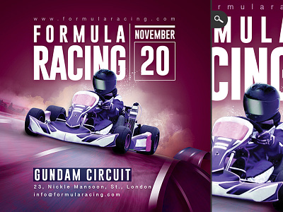 Formula Racing Club Flyer karting edition circuit competition driver flyer formula karting race racing template