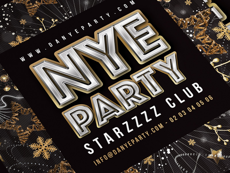 New Year Eve Flyer Template by n2n44 on Dribbble