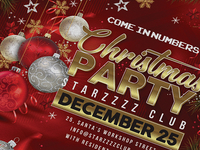 Christmas Night Club Party Flyer by n2n44 on Dribbble