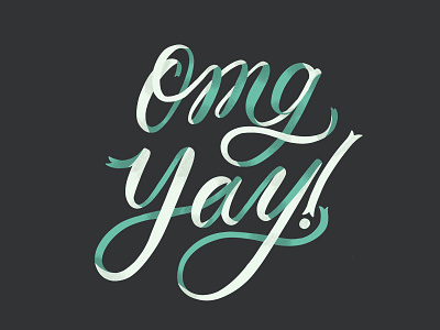 omg hand lettering handlettering modern calligraphy ribbon surface design typography