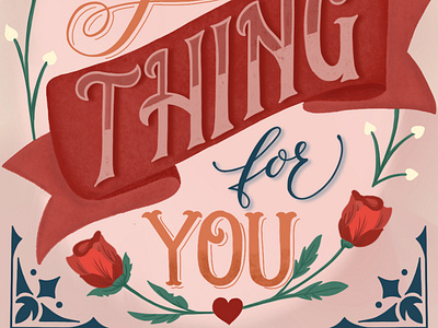 Vintage valentine greeting card illustration surface design valentine vintage vintage lettering