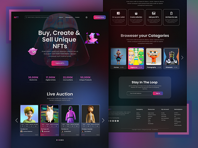 NFT Landing page design landing page nft nft landing page nft theme ui uiux nft