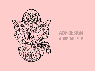 Ganesh Doodle Zentangle Art design doodle ganesh illustration zentangle