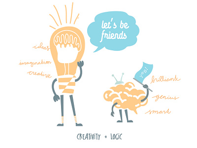 Creativity + Logic adobe illustrator illustration