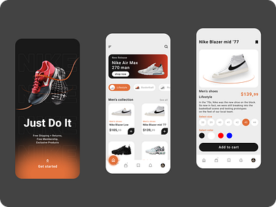 Shopping app UI/UX app branding design mobile typography ui ux